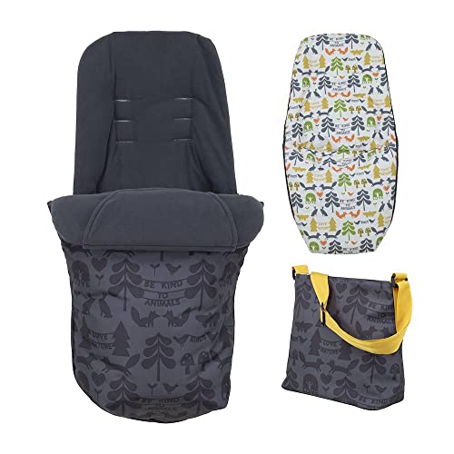 Cosatto Giggle Zubehör Pack - Wickeltasche & Ganzjahresfußsack Nature Trail von Cosatto