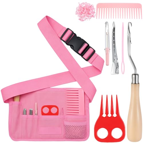 Cosblank 9-teiliges Flechtset für Pferde mit Gürtel, Mähne, Pferd, Flechtset inklusive abnehmbarem Gürtel mit Teppichhaken, Nadel, Bürste, Fadenschneider, Kamm, Haarspange und Gummibänder für von Cosblank