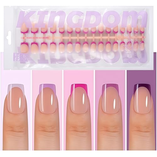 Kunstnägel-Set mit französischer Spitze, kurze quadratische PMMA-Acryl, für Damen, Mädchen, Alltag und Partys, 160 Stück (15 Größen) von Cosblisvia