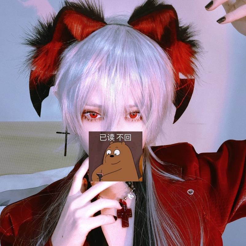 Gothic Rote Fledermaus Katzenohren Halloween Inspiriert Cosplay Kostüm-Cosplay Ohr-Aritificial Pelzohren Realistisch Anubis Wolf Ohr-Kunstfell von Cosearparty