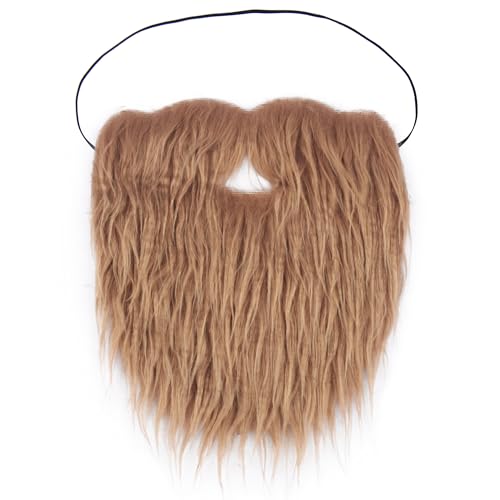 Cosela Künstlicher Schnurrbart für Herren, künstlicher Bart mit elastischem Band für Erwachsene, Kostüm, Gesichtshaar für Cosplay-Party, Braun, Durchschnittlich Cosela Künstlicher Schnurrbart für Herren, künstlicher Bart mit elastischem Band für Erwachsene, Kostüm, Gesichtshaar für Cosplay-Party, Braun, Durchschnittlich von Cosela