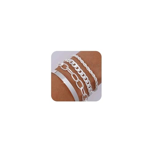 Coshilta Goldarmbänder für Damen, 14 Karat Gold, Armreif, verstellbar, wasserdicht, trendige Armbänder, goldgefüllte Stapel, Armreifen, Gliederkette, Goldarmband, läuft nicht an, für Frauen Coshilta Goldarmbänder für Damen, 14 Karat Gold, Armreif, verstellbar, wasserdicht, trendige Armbänder, goldgefüllte Stapel, Armreifen, Gliederkette, Goldarmband, läuft nicht an, für Frauen von Coshilta