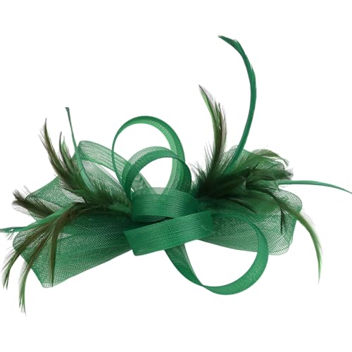Cosiesnest Fascinators für Hochzeiten Fascinator Damen Haarschmuck Hochzeit Haarreifen Damen Federn und TüLl Fascinators 1 Stück HochzeitshüTe für Frauen und 1 Stück Haarband in der Gleichen Farbe von Cosiesnest