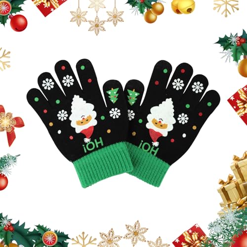Cosiesnest Weihnachten Handschuhe Fäustlinge Strickhandschuhe Touchscreen Fingerhandschuhe für Frauen Männer Thermo Winterhandschuhe für Weihnachten Ski Radfahren Laufen Geschenke von Cosiesnest