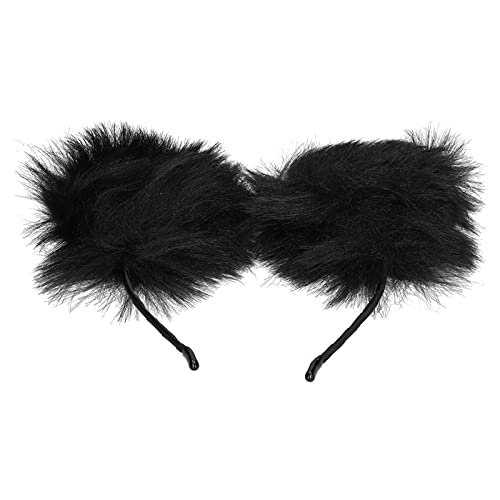 Verschiedene Geschenke Katze Ohren Kopfband, Schwarze Katze Ohren Größe Künstliche Pelz Zuverlässig langlebig für Halloween Weihnachten Cosplay Karneval Geburtstagsparty Club(schwarz) von Cosiki