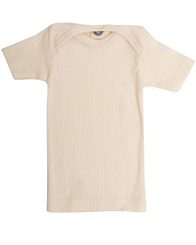 Cosilana, Shirt/Unterhemd kurzarm, 45% Baumwolle (kbA), 35% Wolle (kbT), 20% Seide (74/80, Natur) von Cosilana