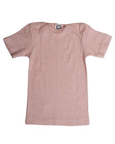 Cosilana, Shirt/Unterhemd Kurzarm, 45% Baumwolle (KBA), 35% Wolle (kbT), 20% Seide (74/80, Pink meliert) von Cosilana