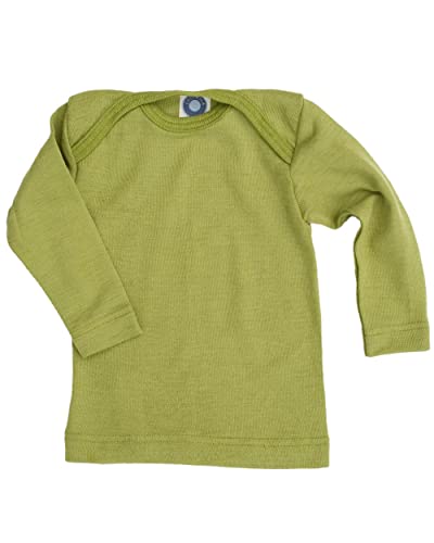 Cosilana, Baby Unterhemd Langarm, 70% Wolle 30% Seide (Grün, 50-56) von Cosilana