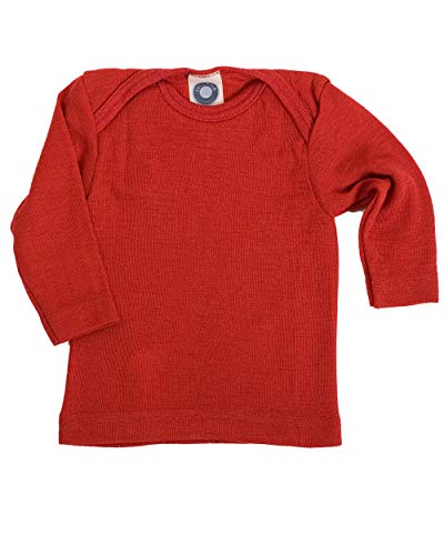 Cosilana, Baby Unterhemd Langarm, 70% Wolle 30% Seide (Rot, 62-68) von Cosilana