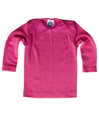 Cosilana, Baby Unterhemd langarm, 70% Wolle 30% Seide (98/104, Pep-Pink) von Cosilana