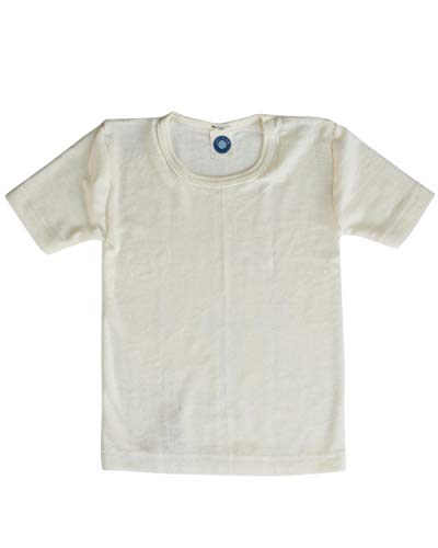 Cosilana, Kinder Unterhemd/T-Shirt, 70% Wolle und 30% Seide (116, Natur) von Cosilana