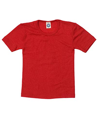 Cosilana, Kinder Unterhemd/T-Shirt, 70% Wolle und 30% Seide (92, Rot) von Cosilana