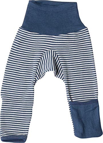 Cosilana Baby Hose lang- mit Kratzschutz am Bein 74/80 Marine Geringelt 128 von Cosilana Naturwäsche