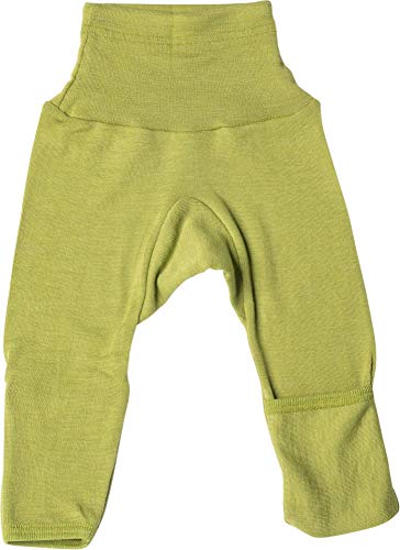 Cosilana Baby Hose lang- mit Kratzschutz am Bein 74/80 Uni Grün 21 von Cosilana Naturwäsche