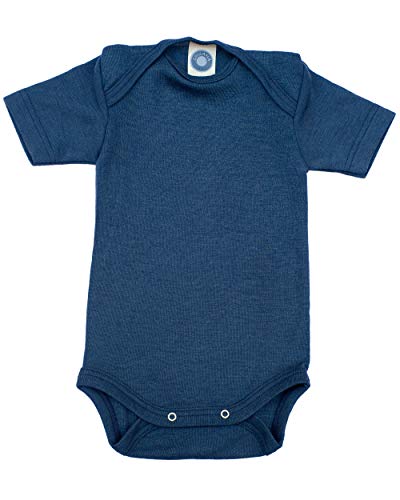 Cosilana, Baby Body Kurzarm, 70% Wolle, 30% Seide (Marine, 50-56) von Cosilana