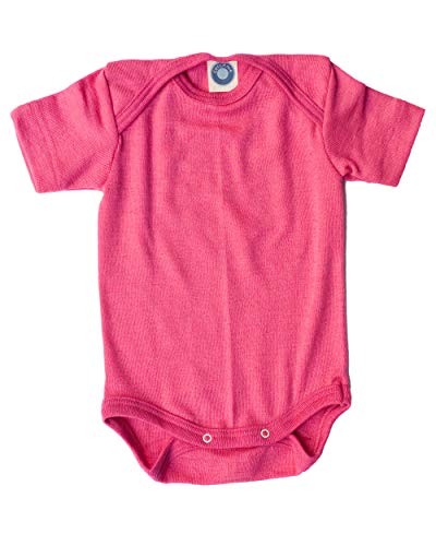 Cosilana, Baby Body Kurzarm, 70% Wolle, 30% Seide (Pink, 50-56) von Cosilana