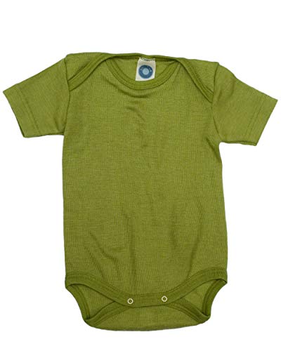 Cosilana, Baby Body Kurzarm, 70% Wolle, 30% Seide (Grün, 62-68) von Cosilana