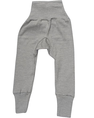 Cosilana, Baby Hose mit Nabelbund, 45% KBA Baumwolle, 35% kbT Wolle, 20% Seide (Grau meliert, 86-92) von Cosilana