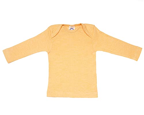 Cosilana, Baby Schlupfhemd Langarm, 45% KBA Baumwolle 35% kbT Wolle, 20% Seide (Gelb Meliert, 62-68) von Cosilana