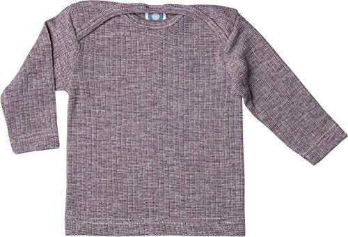 Cosilana, Baby Schlupfhemd Langarm, 45% KBA Baumwolle 35% kbT Wolle, 20% Seide (Pflaume Meliert, Gr 62-68) von Cosilana