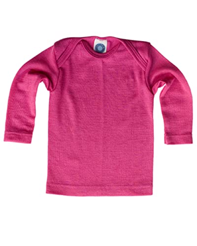 Cosilana, Baby Unterhemd Langarm, 70% Wolle 30% Seide (Pink, 62-68) von Cosilana