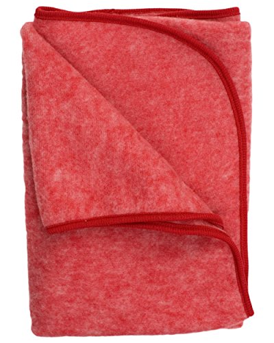 Cosilana, Kinder/Baby Decke Fleece, 80x100 cm, 60% Wolle (kbT), 40% Baumwolle (KBA) (80x100, Rot-melange) von Cosilana