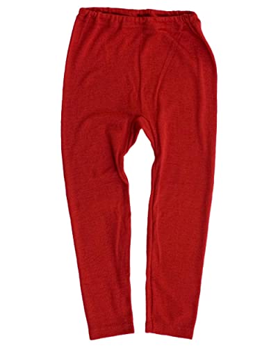 Cosilana, Kinder Leggings 70% Wolle 30% Seide (104, Rot Uni) von Cosilana