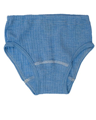 Cosilana, Kinder Slip/Unterhose hoher Beinausschnitt, 45% KBA Baumwolle, 35% kbT Wolle, 20% Seide (104, Blau Meliert) von Cosilana