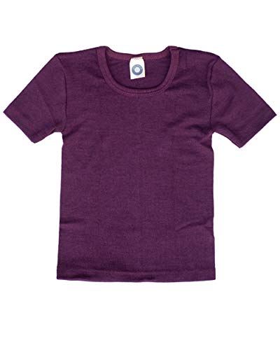 Cosilana, Kinder Unterhemd/T-Shirt, 70% Wolle und 30% Seide (140, Pflaume) von Cosilana