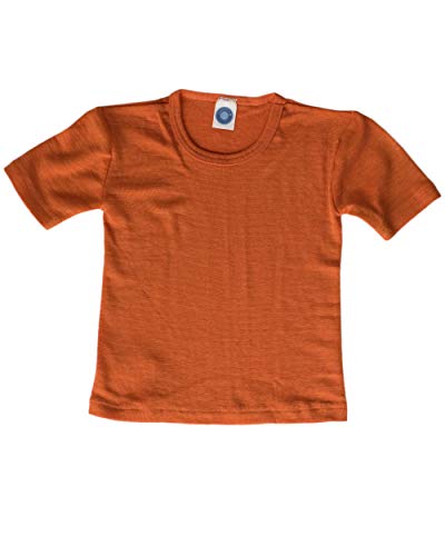 Cosilana, Kinder Unterhemd/T-Shirt, 70% Wolle und 30% Seide (152, Safran Orange) von Cosilana