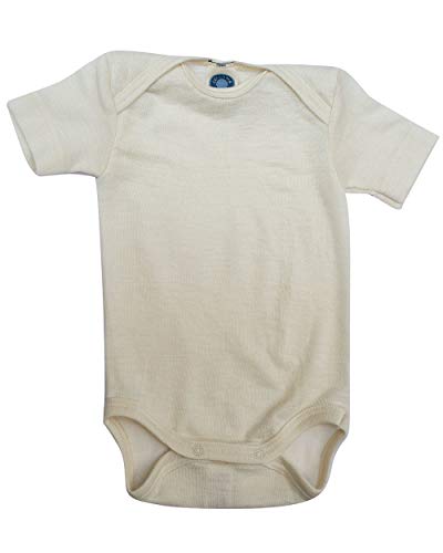 Cosilana, Baby Body Kurzarm, 70% Wolle, 30% Seide (Natur, 50-56) von Cosilana