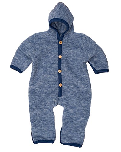 Cosilana, NEU Baby Fleece Overall mit Umschlag, 60% Schurwolle (kbT), 40% Baumwolle (KBA) (62/68, Marine-Melange) von Cosilana