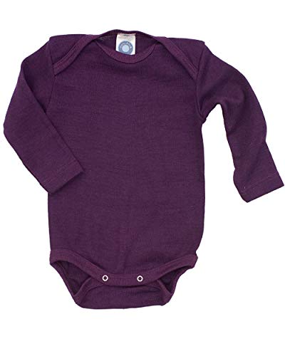 Cosilana, Baby Body Langarm, 70% Wolle, 30% Seide (Pflaume, 98-104) von Cosilana