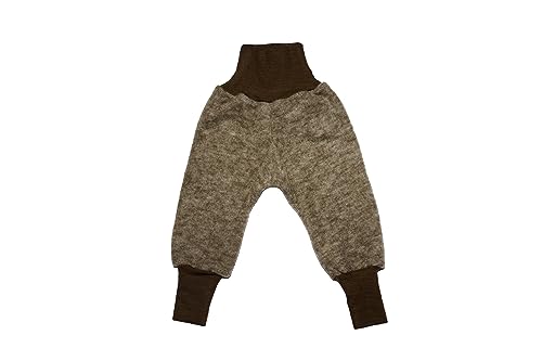 Cosilana Baby Fleece-Hose mit Bund kbT Wolle Bio Baumwolle (86-92, Braun-Melange) von Cosilana