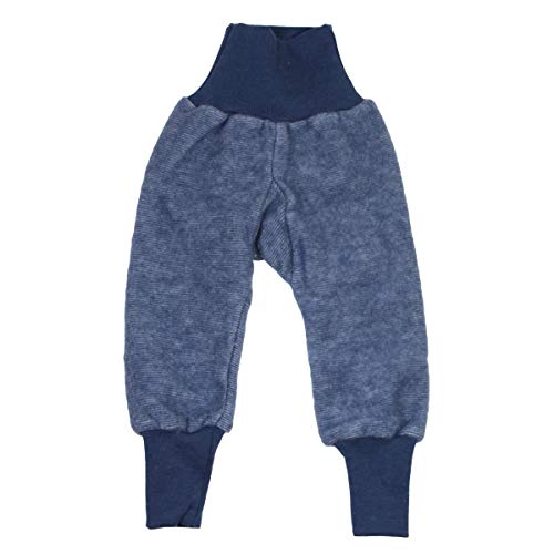 Cosilana Baby Fleece-Hose mit Bund kbT Wolle Bio Baumwolle (Marine Melange, 62/68) von Cosilana