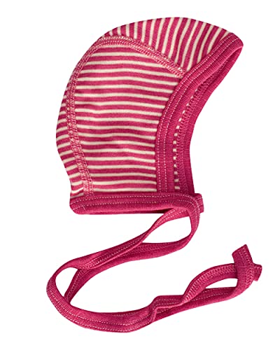 Cosilana Baby Häubchen aus 70% Wolle und 30% Seide (Pink Geringelt, 62-68)… von Cosilana