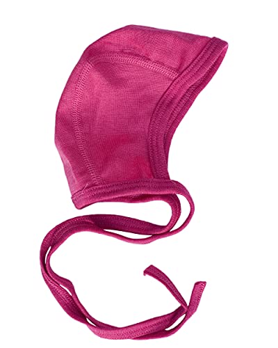 Cosilana Baby Häubchen aus 70% Wolle und 30% Seide (Rosa, 74-80) von Cosilana