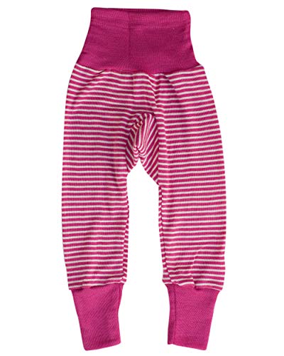 Cosilana, Baby Nabelbundhose/Hose, 70% Wolle, 30% Seide (Pink/Natur, 62-68) von Cosilana