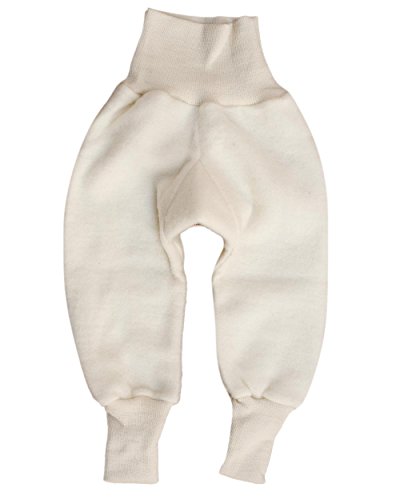 Cosilana Baby Hose mit Bund aus weichem Wollfleece, 60% Schurwolle kbT, 40% Baumwolle (KBA) (50/56, Natur) von Cosilana