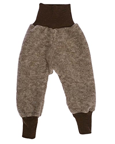 Cosilana Baby Hose mit Bund aus weichem Wollfleece, 60% Schurwolle kbT, 40% Baumwolle (KBA) (74/80, Braun-Melange) von Cosilana