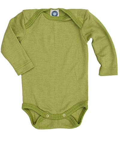 Cosilana, Baby Body Langarm, 70% Wolle, 30% Seide (Grün, 50-56) von Cosilana