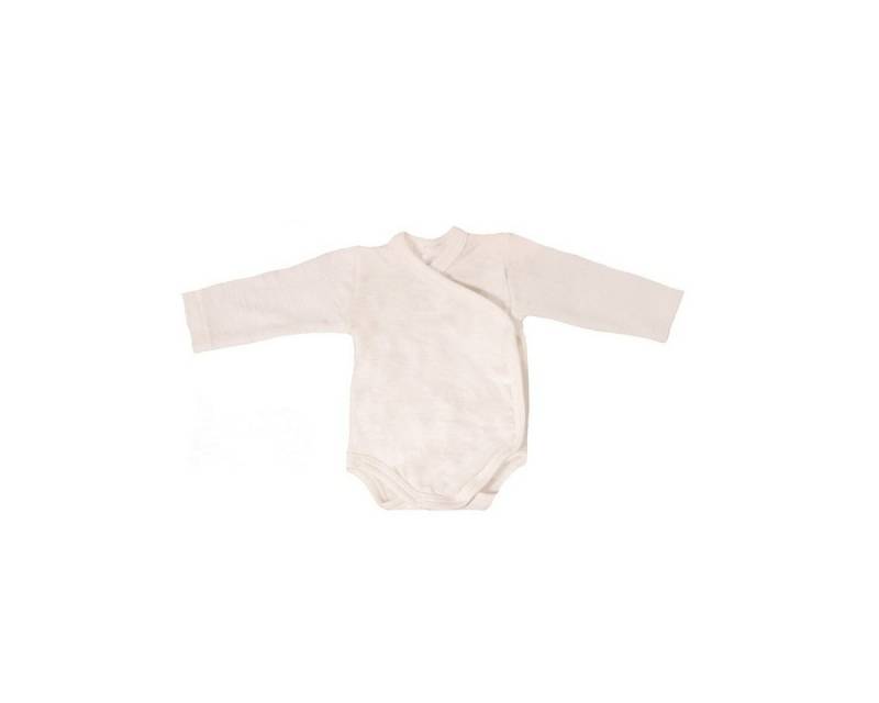 Cosilana Langarmwickelbody (1-tlg) Langarm Baby-Wickelbody aus Bio Schurwolle / Seide von Cosilana