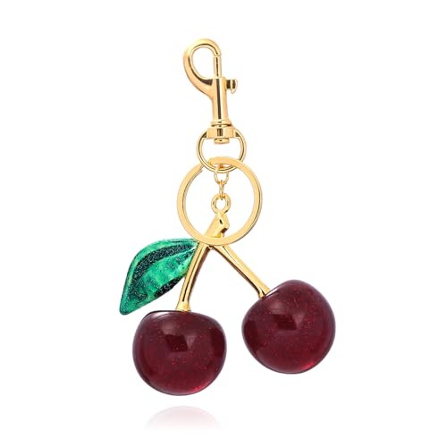 Cosmeria Cherry Keychain Für Damen Handtaschen Kirsch Zubehör Geldbörsen Anhänger Geschenkideen Geburtstag Weihnachten von Cosmeria