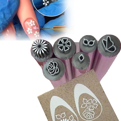 Cosmeria Nagelkunst Stift Set 6 Teilig Präzisions Nagel Stempelstift DIY Nail Design Werkzeuge für Frauen Mädchen - Stamper Nail Art Tools von Cosmeria