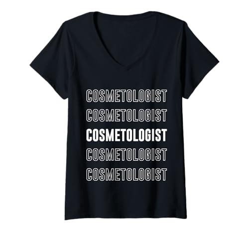 Damen Kosmetikerin T-Shirt mit V-Ausschnitt Damen Kosmetikerin T-Shirt mit V-Ausschnitt von Cosmetologist Apparel