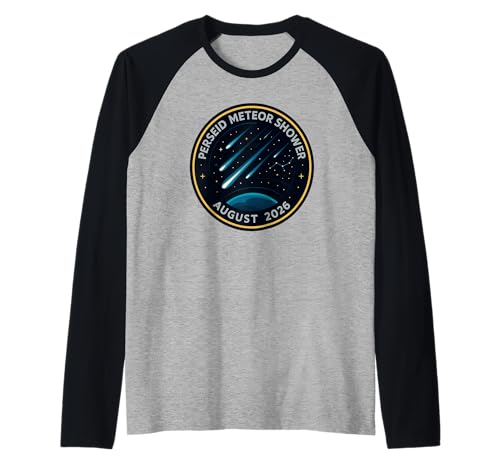 Perseid Meteorschauer August 2026 Mission Patch Raglan von Cosmic Mission Series