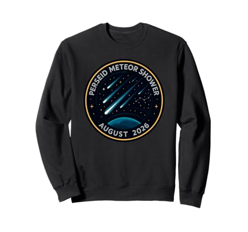 Perseid Meteorschauer August 2026 Mission Patch Sweatshirt Perseid Meteorschauer August 2026 Mission Patch Sweatshirt von Cosmic Mission Series