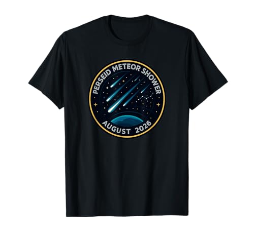Perseid Meteorschauer August 2026 Mission Patch T-Shirt Perseid Meteorschauer August 2026 Mission Patch T-Shirt von Cosmic Mission Series