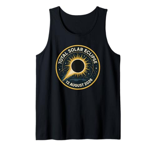 Totale Sonnenfinsternis 12. August 2026 Mission Patch Tank Top von Cosmic Mission Series