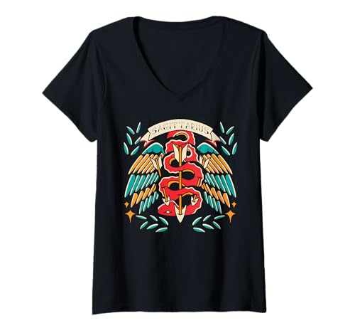 Damen Sternzeichen Schütze Sternzeichen Astrologie T-Shirt mit V-Ausschnitt Damen Sternzeichen Schütze Sternzeichen Astrologie T-Shirt mit V-Ausschnitt von Cosmic Vibes Apparel